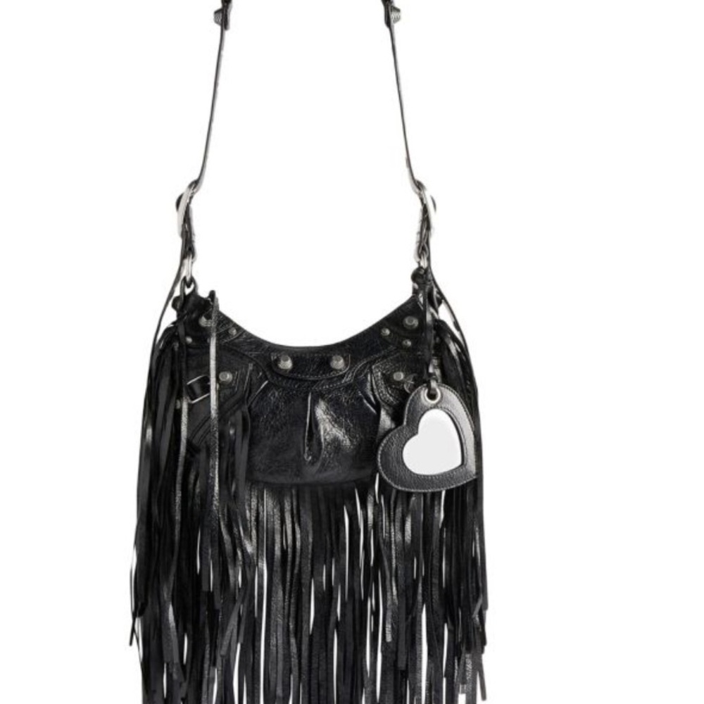 Black Fringe Shoulder Bag